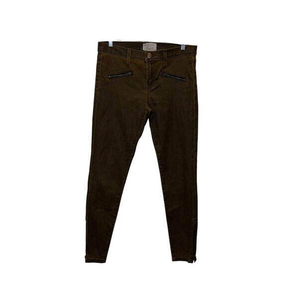 Current Elliot the Soho Zip Stilleto Jeans in Army Green Women  Size 29 - Picture 2 of 14